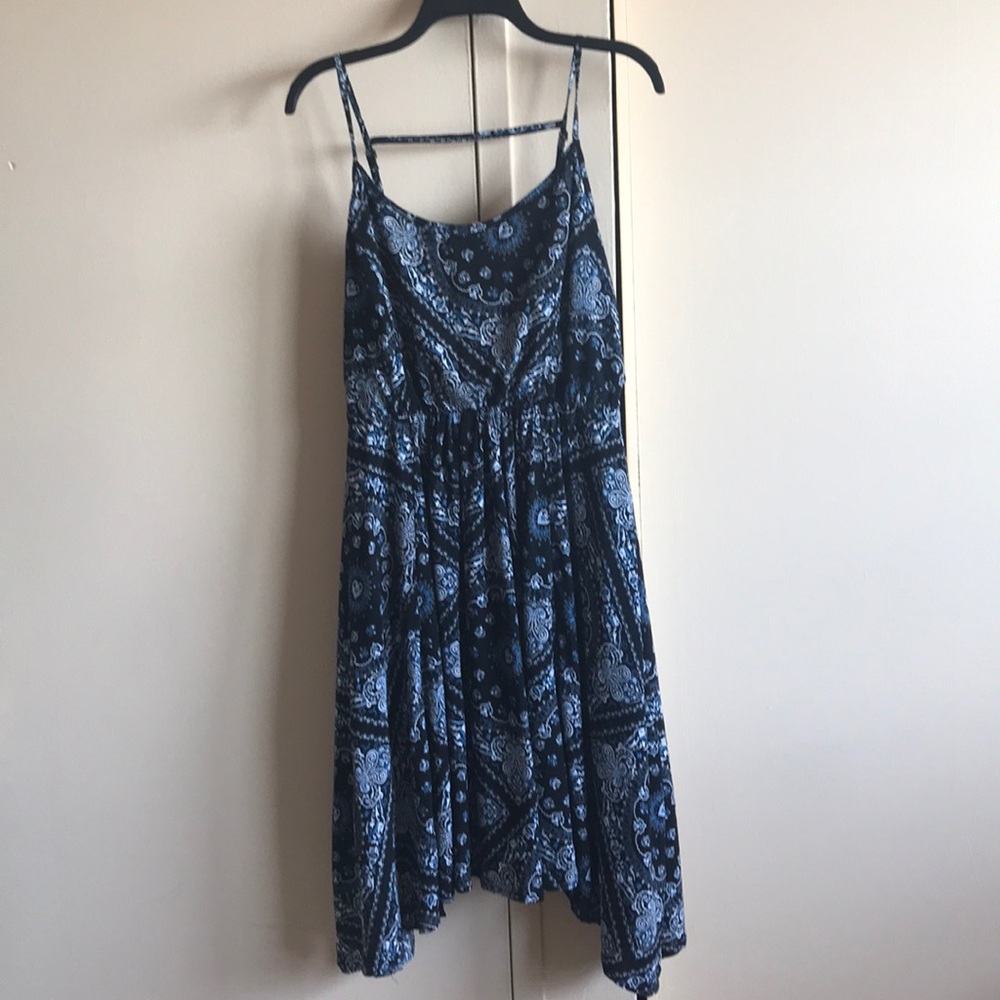 A blue dress